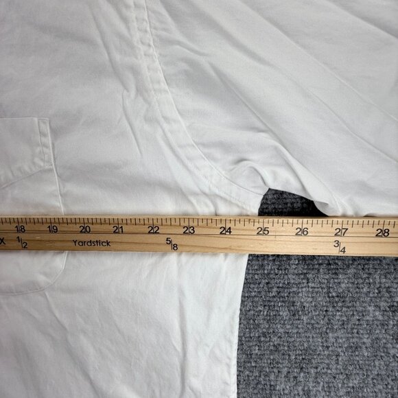 Gitman Bros Pinpoint TTX Cotton Oxford Point Large White Long Sleeve Solid Mens - Picture 10 of 13